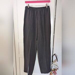 Classic vintage black silk women's Pants